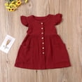 thumbnail image 4 of Xingqing Enfants Bébé Filles Organique Cotton Robe Tunique Ébouriffée Swing Sundress Princesse, 4 of 8