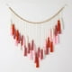 thumbnail image 5 of Tapiz tejido de macramé con borlas, estilo boho, adornos de fondo, decoración para colgar en la pared. Rojo, 5 of 8