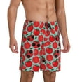thumbnail image 2 of Kdxio Cute Tomato Print Mens Sleep Shorts Bottoms Soft Comfy Pajama Wear Pants with Drawstring Pockets, 2 of 7