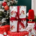 thumbnail image 3 of Christmas Wrapping Paper Roll - 17IN X 33FT - Silver Gift Wrap Paper Featuring Santa Claus Snowflake HO Reversible Gold Merry Christmas for Kids, Holiday, New Year, 3 of 13