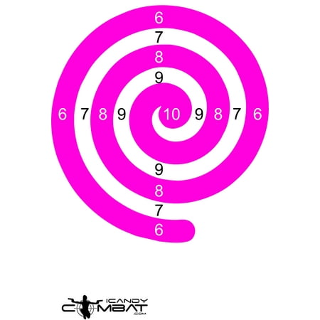Hot Pink BullsEye Swirl Shooting Targets - Target For Girl Practice