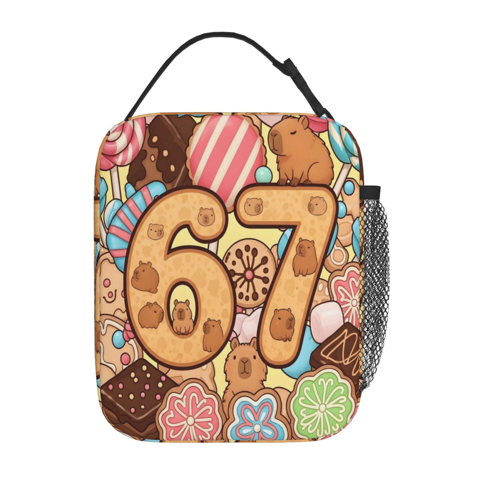 Lunch Bag For Women Men Insulated Portable Lunch Box Bento Box Office Picnic Travel Cooler Bag Capybara 67 Kawaii Design (4)