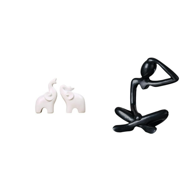 Escultura de elefante,Esculturas de elefantes de resina,decoración para el hogar,artesanía,Figura de escritorio,Escultura abstracta de pensador para la oficina o el hogar,Figura decorativa de