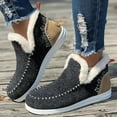 thumbnail image 3 of Stylish and comfortable winter warm shoes - plush lining, warm, wear-resistant, round toe, slip-on design, comfortable outdoor walking shoes suitable for cold weather, 3 of 12