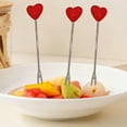 thumbnail image 6 of hulanddfd Heart-Shaped Fruit fork Set - 10 3.5" Stainless Steel Fruit forks and 1 Storage Container Romantic Cute Snack Forks Portable Snack Serving Set for Dinner Party and Desktop Decor, 6 of 6