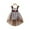 Brown, variant on Baby Girl Christmas Dress Newborn Sleeveless Striped Romper Dress Turkey Bodysuit Tulle Dresses Thanksgiving Clothes