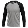 thumbnail image 3 of Fnnxeal Mens T-Shirts Fall Winter Casual Fashion Crew Neck Long Sleeve Gray Shirts for Men Size L, 3 of 4
