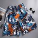 thumbnail image 1 of Pantalones cortos de baño de talla grande para hombre, Shorts de playa con estampado de flores, azul, para gimnasio, surf, 2023 Fivean unisex, 1 of 2