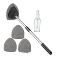 thumbnail image 4 of Colaxi Auto Windshield Cleaning Tool Telescopic Handle with 3 Microfiber Pads Reusable for RV SUV Truck Aluminum Rod Multifunctional Grey Pads, 4 of 8