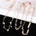 thumbnail image 3 of MasteelfCA 3pcs Fashion Foot Chain Round Sequin Anklet Set Chain All-Match Anklet Fashion Ankle Accessory, 3 of 7