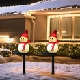 thumbnail image 2 of Deeceymbur Solar Powered Christmas Snowman Ground Light for Garden Yard Patio Outdoor Holiday Decoration Lawn Stake Light, 2 of 6