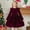 Red, variant on Girls Christmas Velour Dresses, Ruffle Long Sleeve Crewneck Party Casual Fall Winter Princess Dresses Green 7T