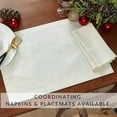 thumbnail image 4 of Elrene Home Fashions Poinsettia Élégance Jacquard Noël/fête Imperméable Résistant aux Taches Nappe de Salle à Manger, 60"X84 Pouces Ovale, Ivoire, 4 of 7