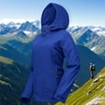 thumbnail image 5 of Miluxas Women's Softshell Hooded Jacket Warm Lightweight Waterproof Insulated Windbreaker with Pocket Blue XL(XL), 5 of 7