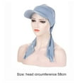 thumbnail image 3 of Fashion Sunscreen Headscarf Head Wrap Wrap Caps Turban Hat Muslim Hijab PURPLE, 3 of 8
