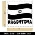 thumbnail image 2 of Argentina with Waving Flag Cute Self-Inking Rubber Stamp Ink Stamper - Fuchsia Ink - Small 1 Inch, 2 of 7