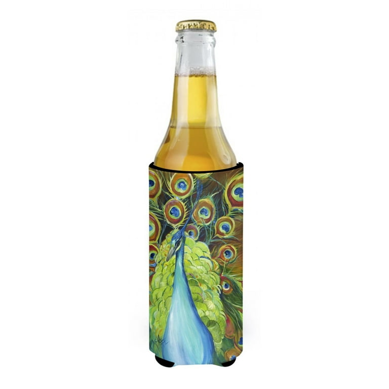 Bling Peacock Wine Bottle Beverage Insulator Hugger JMK1150LITERK