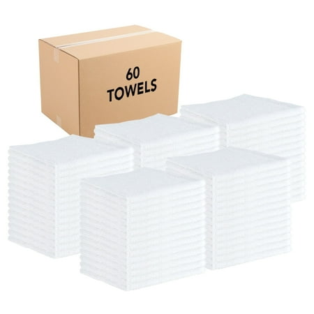 Arkwright Bar Mop Towels (16x19 (Bulk Case of 60) Cotton Solid White
