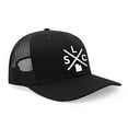 thumbnail image 3 of International Tie Salt Lake City SLC Hat for Men and Women - Snapback Trucker Baseball Cap (All Black), 3 of 3