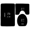 thumbnail image 1 of ABPHQTO Tengo tu espalda Juego de alfombras de baño de 3 piezas Alfombra de baño Alfombra de contorno y tapa de inodoro ABPHQTO Cont-CHAPPLE-39016, 1 of 2