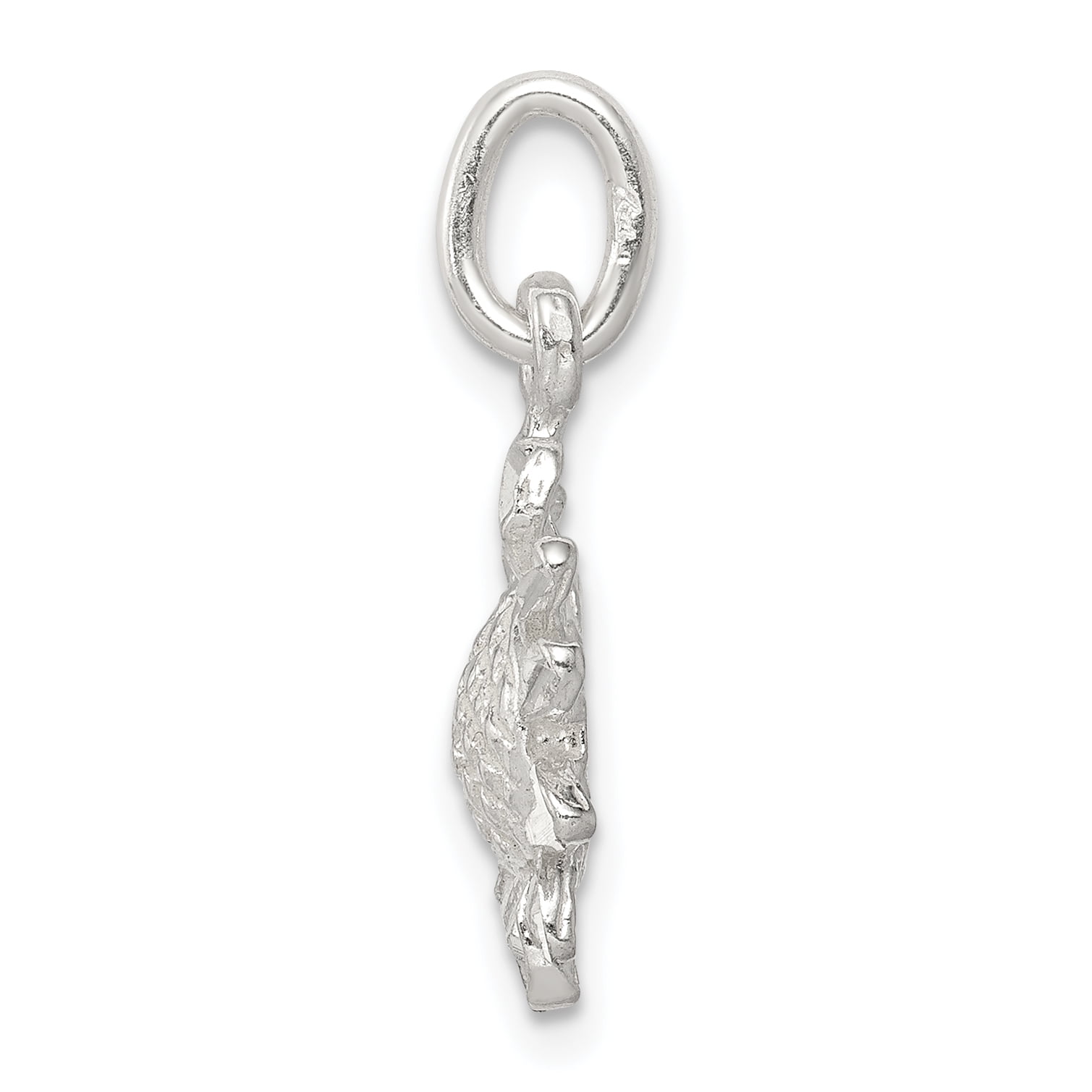 925 Sterling Silver Solid Polished Floral Charm Pendant Necklace Measures 21x14mm Wide - Bead Charm for Women