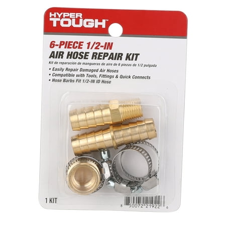 Hyper Tough 6-Piece 1/2 in. Air Hose Repair Kit