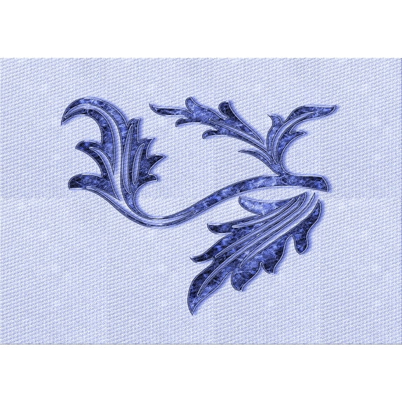 Ahgly Company Indoor Rectangle Patterned Lavender Blue Area Rugs, 2' x 3'