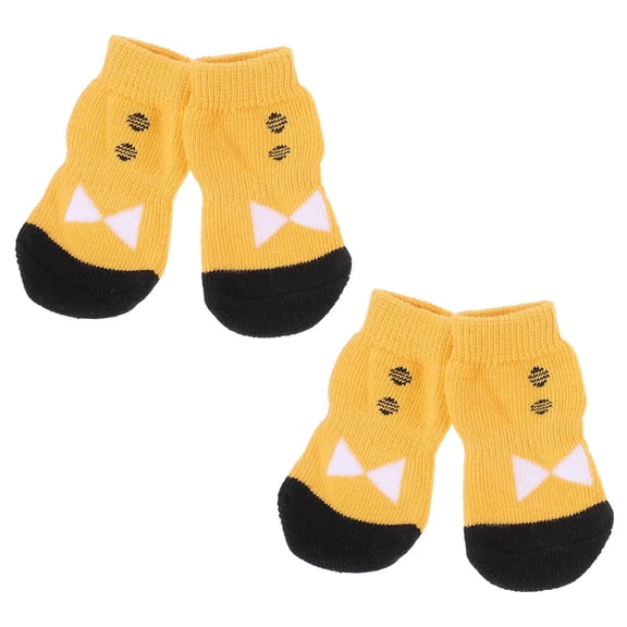 Minkissy 4Pcs Socks for Dogs to Prevent Licking Anti Slip Cotton Footwear for Puppy Dog