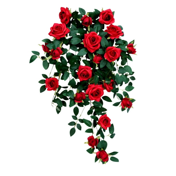 Fiudx Tallos de Rosas Artificiales, Ramo de Flores Realista, Colores Vibrantes y Duraderos, Decoración para Porche, Terraza y Jardín, Fácil Mantenimiento, Varios Tamaños y Colores, Diseño Resistente