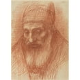 thumbnail image 2 of Alphonse Legros 11x14 Black Ornate Wood Framed Double Matted Museum Art Print Titled: Head of a Priest, 2 of 5