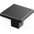 thumbnail image 2 of 10 Pack of Square Kitchen Cabinet Knobs, Quality Drawer and Dresser Knob, Handle Pulls for Cabinet Doors, Bathroom Drawers, 1-3/16 Inch, Matte Black, 2 of 4