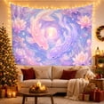thumbnail image 3 of Floral Garden Fish with Swimming Circular Yang Motion, Mystical Fantasy for Space Lovers, Galaxy Room Decor, Mother'S Day Gift, Tapestry Wall Hanging for Bedroom and Dorm, 3 of 7