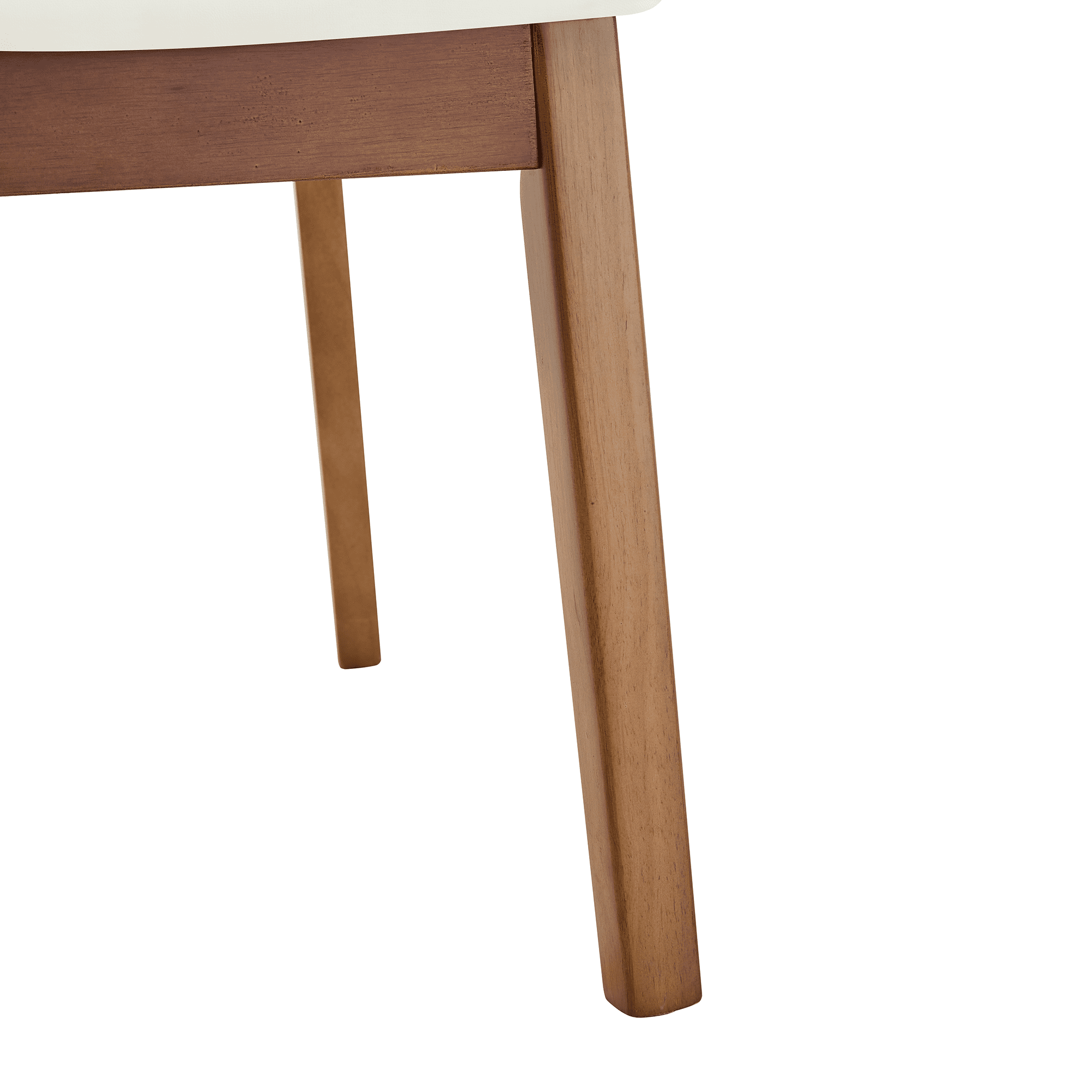 Leumius Dining Chairs Set of 2 with White PU Soft Seat Cushions, Farmhouse Dinner Chair with Hollowed Out Backrests for Kitchen Dining Room
