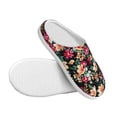 thumbnail image 3 of Daiia Many Kind Of Flowers Print Women’s Fuzzy Slippers Memory Foam Lightweight House Shoes Cozy Loafer Flannel House Shoes-39/40, 3 of 7