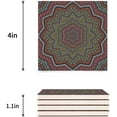 thumbnail image 3 of FMSHPON Mandala Pattern Set of 4 Coaster for Drinks, Absorbent Ceramic Stone Coasters Cup Mat with Cork Base for Home Kitchen Room Coffee Table Bar Decor, 3 of 4