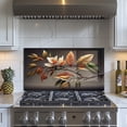 thumbnail image 3 of magnolia Tempered Glass Backsplash For Kitchen Behind Stove,Stove Back Top Cover,Easy to Clean Glass Splashback, Sink Cover Splash Guard,Home Kitchen Wall Decor, 3 of 7