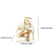thumbnail image 3 of Lilixerw Christmas Nativity Figurine Holy Family White Gold Joseph Staff Tabletop Decor for Home Mantel Shelf Living Room Holiday Decoration, 3 of 6