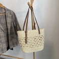thumbnail image 7 of Kukuzhu Straw Beach Bag, Summer Straw Woven Tote Bag Beach Purse Weaving Shoulder Handbags for Vacation, 7 of 7