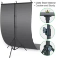 thumbnail image 6 of LINCO T-Shape Backdrop Stand 5x7 Background Support with Black Screen/Carrying Bag for Portrait Photo Video, 6 of 11