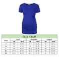 thumbnail image 5 of Women's Maternity Short Sleeve T-Shirts Side Button and Ruched Pregnancy Tunic Tops, 5 of 5