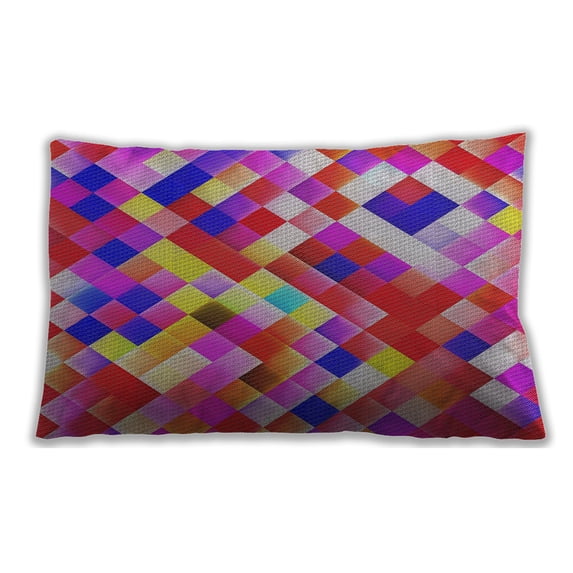 Ahgly Company Outdoor Rectangular Patterned Lumbar Throw Pillow, 13 inch by 19 inch