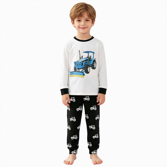 TOWED22 Toddler Baby Boys Girls Pajamas Kids 2 Piece Pj's Long Sleeve Cartoon Sleepwear Clothes Set Outfits,Little Girl Pajamas 3 6 9 12 18 24 Months 2t 3t 4t 5t 6t 7t 8t 9t(Sky Blue,3-4 Y)
