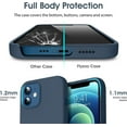 thumbnail image 4 of Liquid Silicone Case for iPhone 12 Mini (5.4''), [Scratch-Resistant, Anti-Fingerprint, Shockproof] Protective Slim Phone Case, 4-Layer Cover with Microfiber Lining, Silky-Soft Touch, Navy Blue, 4 of 14