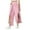 Pink, variant on JIKNTTR Women's Pants Comfort Fashion Loose Fit High Waisted Open High Slit Pants Relaxed Casual Yoga Beach Flowy Pants