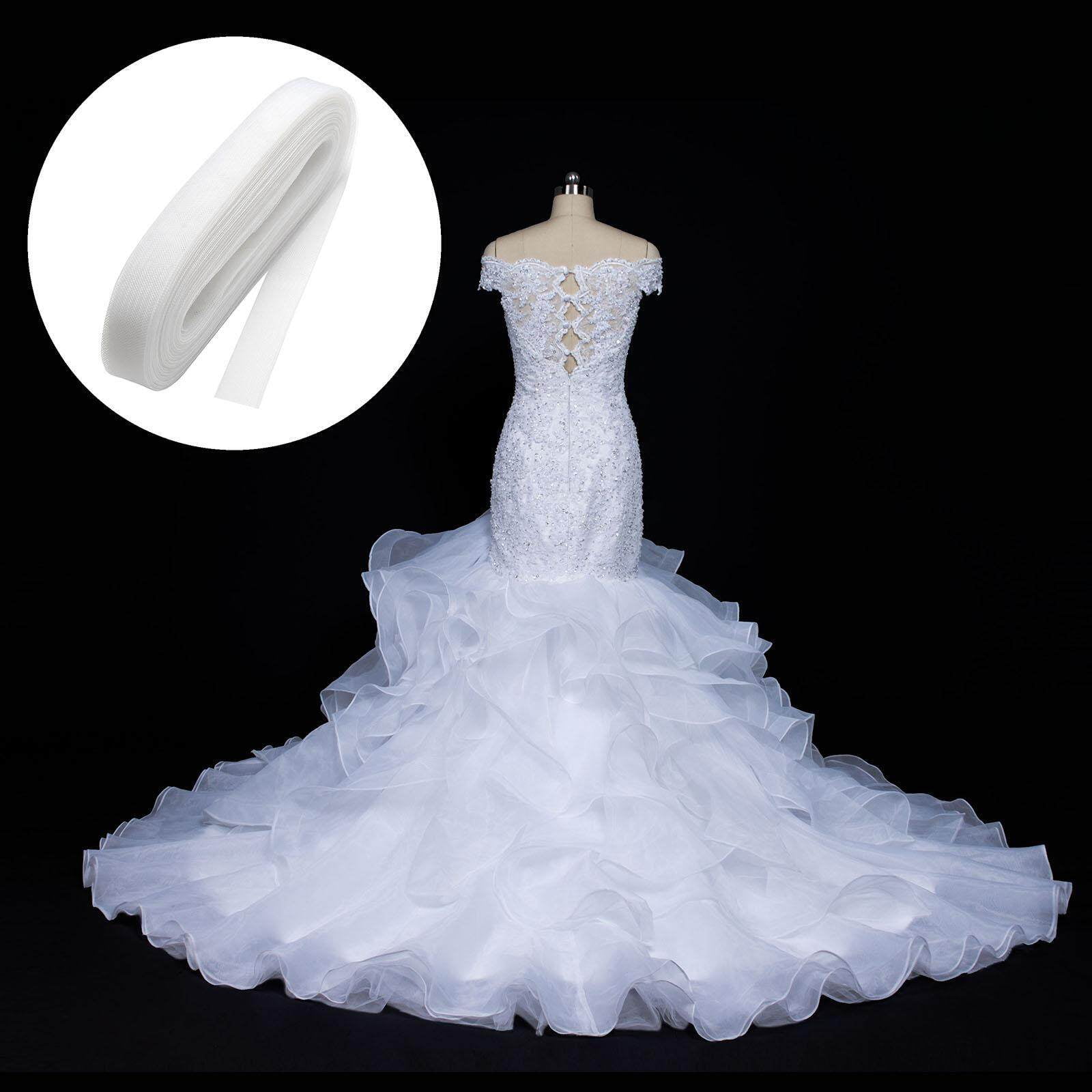 Tissu Crinoline Crinoline Cornichon Tresse Mariage Robe Crinoline Blanc 2cm Walmart