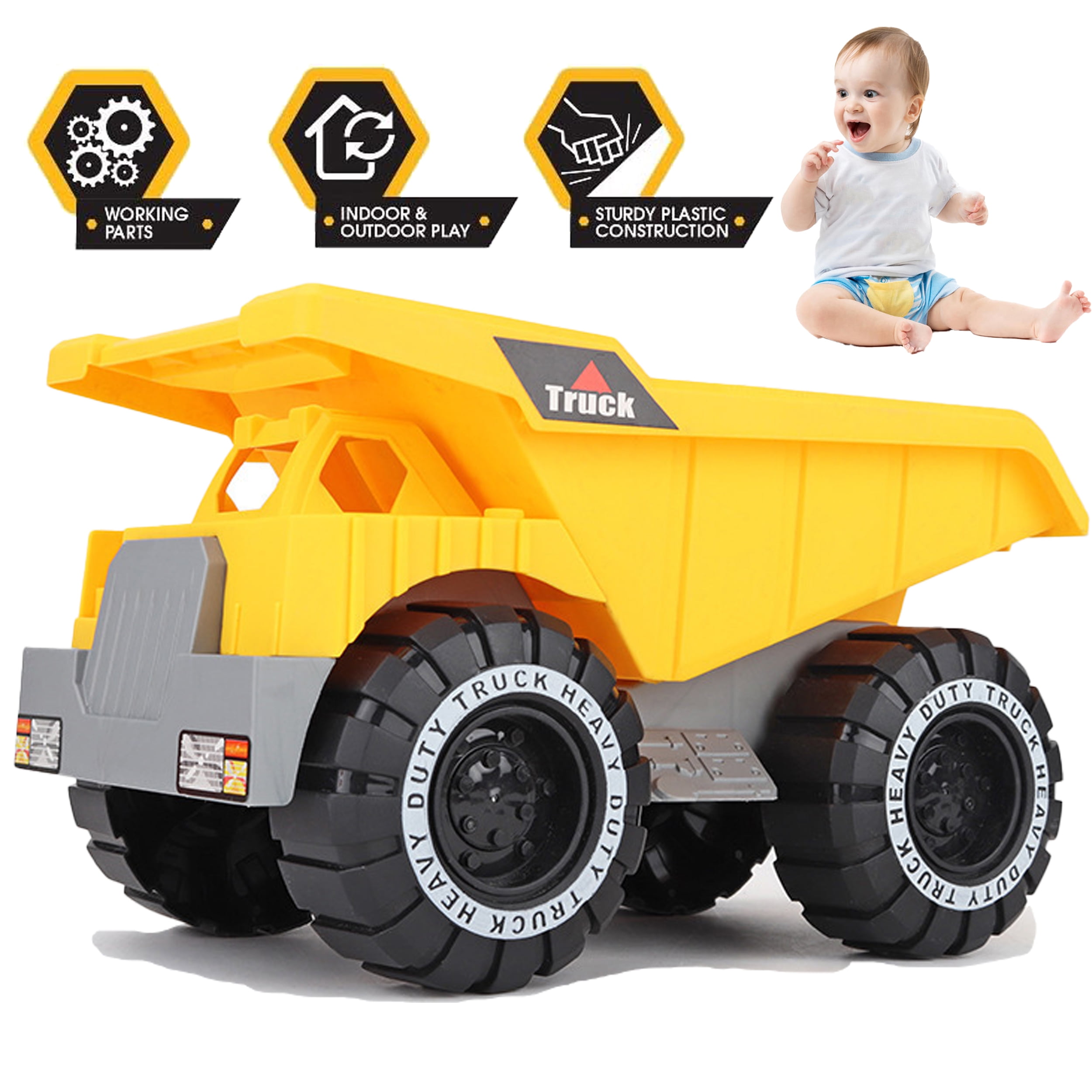 CreHeaven Big Toddler Beach Truck Toys Sand Truck Toy Hot