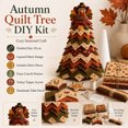 thumbnail image 4 of Thanksgiving DIY Quilted Tree Sewing Kit, Fabric Patchwork Tree Craft Set with Foam Cone & Instructions, Turkey Topper Tabletop Decoration for Fall Holiday Decor 20CM, 4 of 4