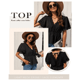 thumbnail image 3 of Blusas peplum para mujer de Joefnel Camisas babydoll Blusas de verano Tops con volantes para mujer Top peplum, 3 of 5