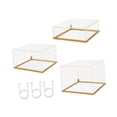 thumbnail image 3 of Cajas de almacenamiento de vitrinas acrílicas 3x con luces LED Organizer Showcase soportes para juguetes en miniatura figuras de perfumes figuras Claro, 3 of 8