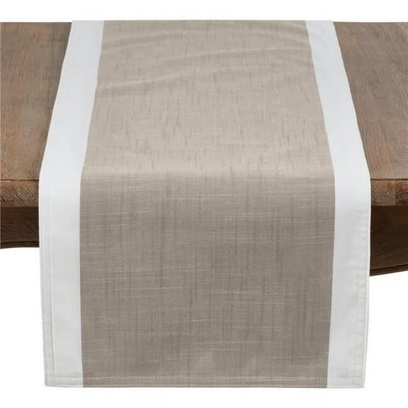 Saro Lifestyle Banded Border Table Runner